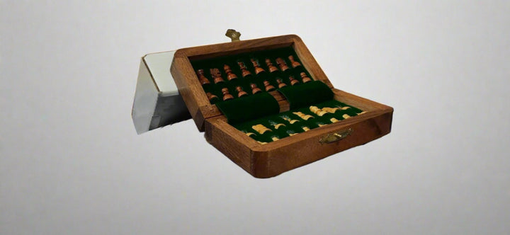 Wooden Magnetic Folding Chessboard - 5" X 5"