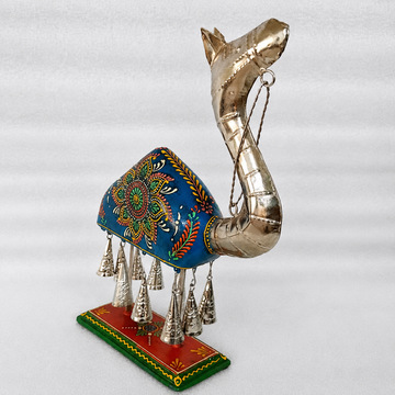 Wooden Camel Décor with Bells