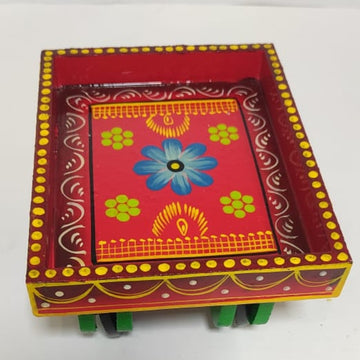Wooden Hathgaadi (Red)