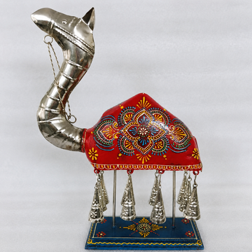 Wooden Camel Décor with Bells