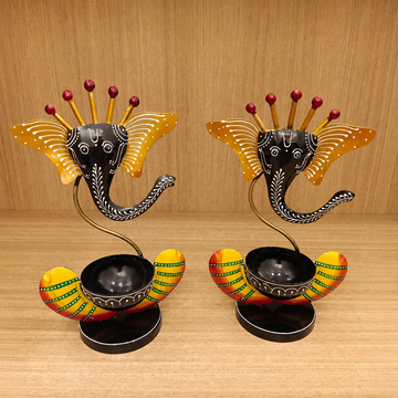 Ganesh Tealights – Yellow and Black Combo