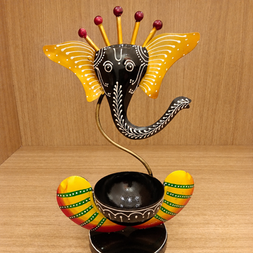 Ganesh Tealights – Yellow and Black Combo