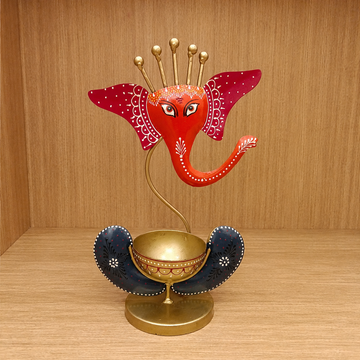 Ganesh Tealights – Red and Gold Combo