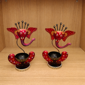 Ganesh Tealights – Red and Black Combo