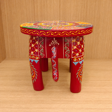 Elephant Stool Red Multicolour 1