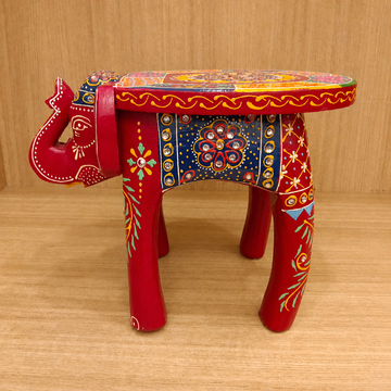 Elephant Stool Red Multicolour 1