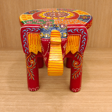 Elephant Stool Red Multicolour 1