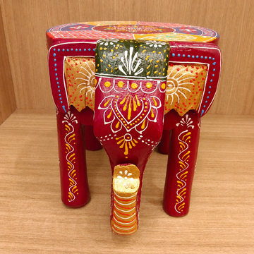 Elephant Stool Red Multicolour 2