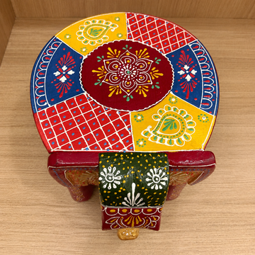 Elephant Stool Red Multicolour 2