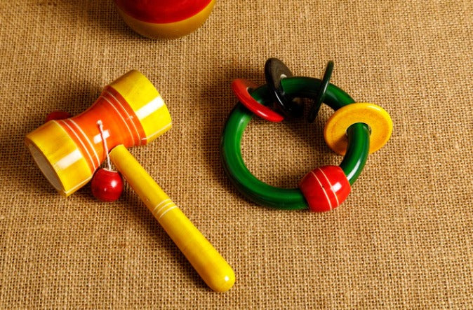 Wooden Damaru Rattle