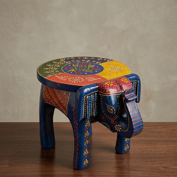"Elephant Stool (Blue)
"