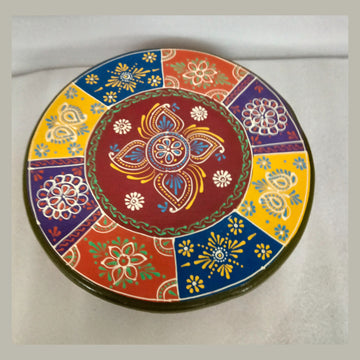 Wooden Round Charang/Chowki- Red