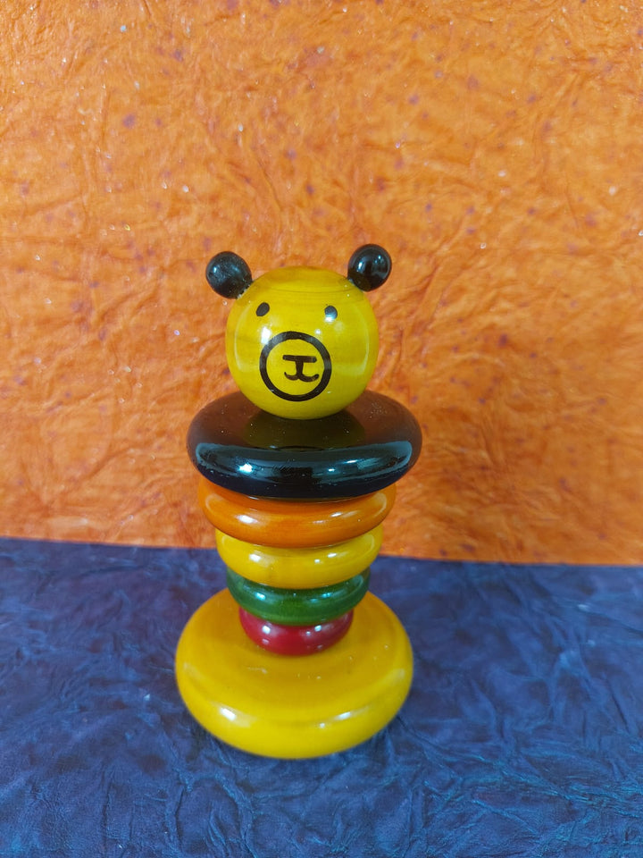 Wooden 5 Rings Joker Stacker