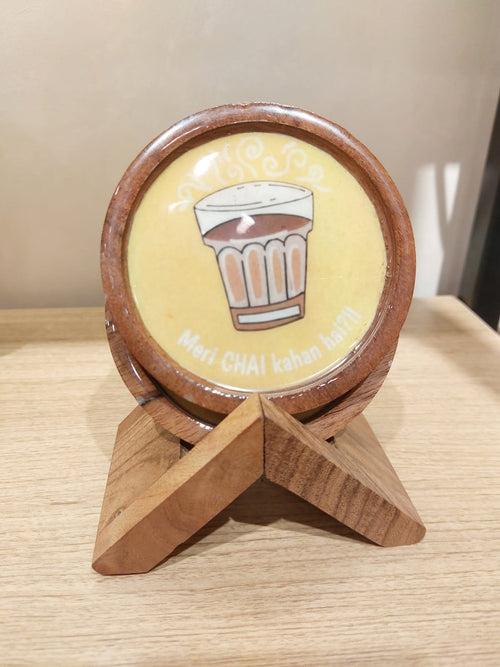 Wooden Coaster (Meri Chai Kaha Hai Edition)