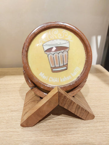 Wooden Coaster (Meri Chai Kaha Hai Edition)