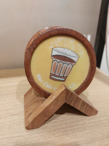 Wooden Coaster (Meri Chai Kaha Hai Edition)
