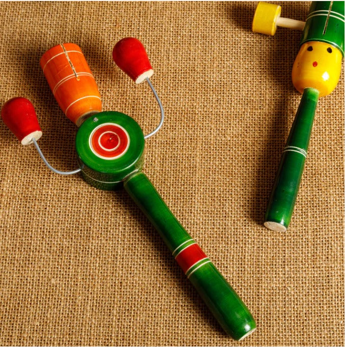 Paper Plate Rattle Wooden Plate Taktak Rattle – Hertha Nest