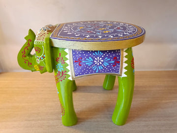 Wooden_Elephant_Stool_Green_2