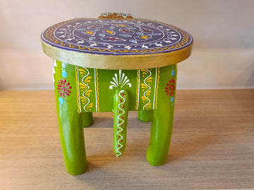 Wooden_Elephant_Stool_Green_5