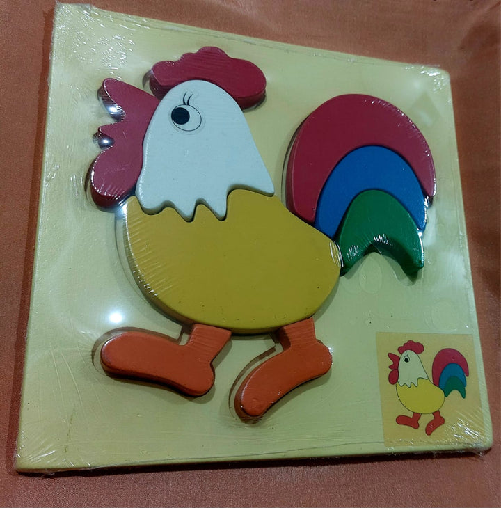 Wooden Board Puzzle - Cock