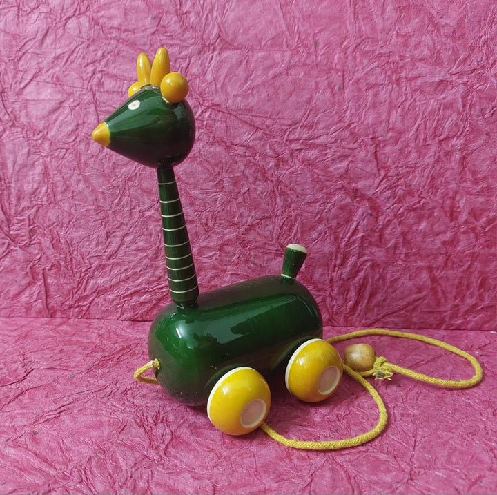 Wooden Giraffe Car - Green