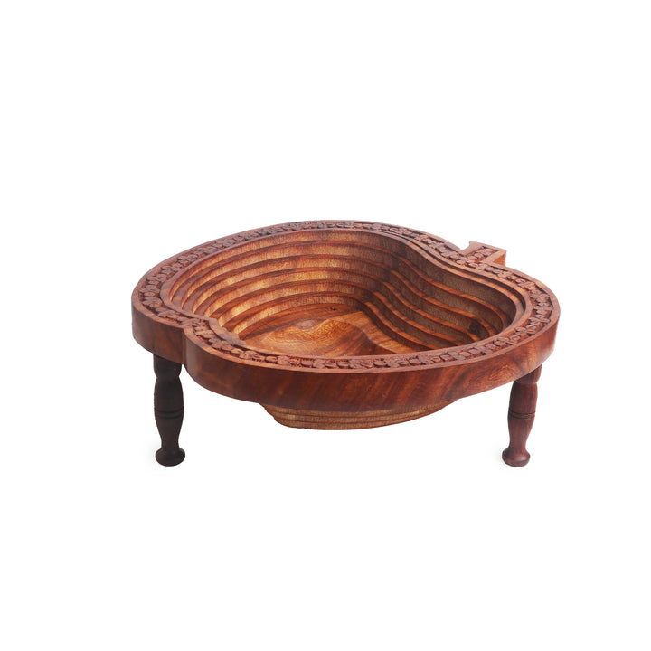 Wooden Spring Fruit Basket - Apple