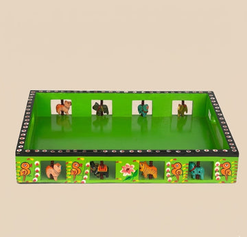 Wooden Hand painted Tray 1