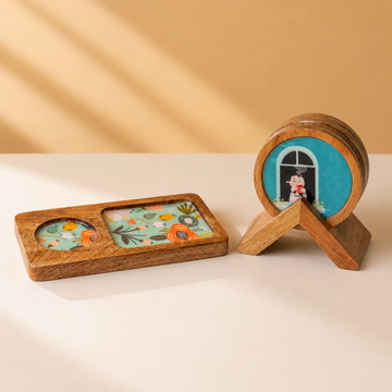 Teatime Platter with Coaster Combo