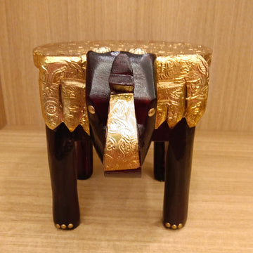 Elephant Stool Black and Gold Combo