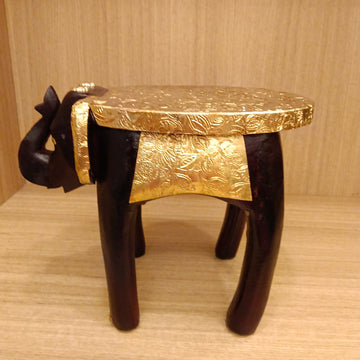 Elephant Stool Black and Gold Combo