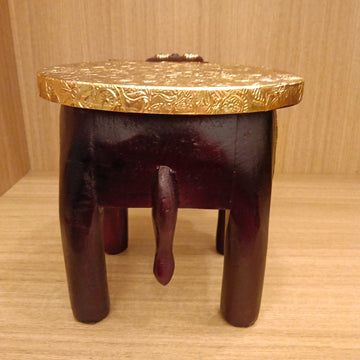 Elephant Stool Black and Gold Combo
