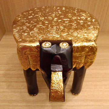 Elephant Stool Black and Gold Combo