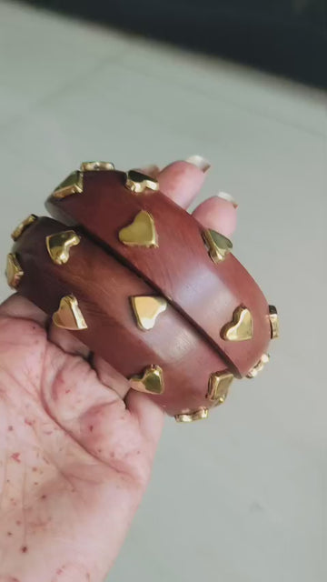 Golden Heart Bangles