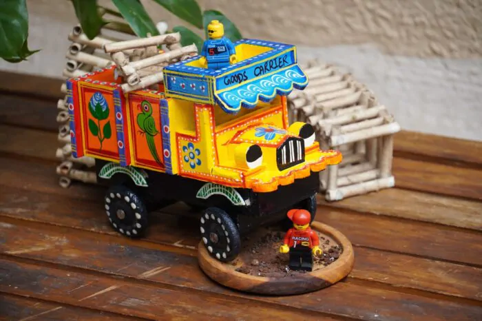 Wooden Truck vehicles, wooden truck toy, Multicolour Truck