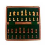 Wooden Non Magnetic Folding Chessboard – 10″ X 10″