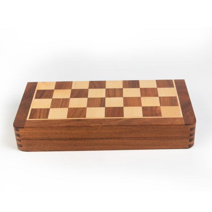 Wooden Non Magnetic Folding Chessboard – 10″ X 10″