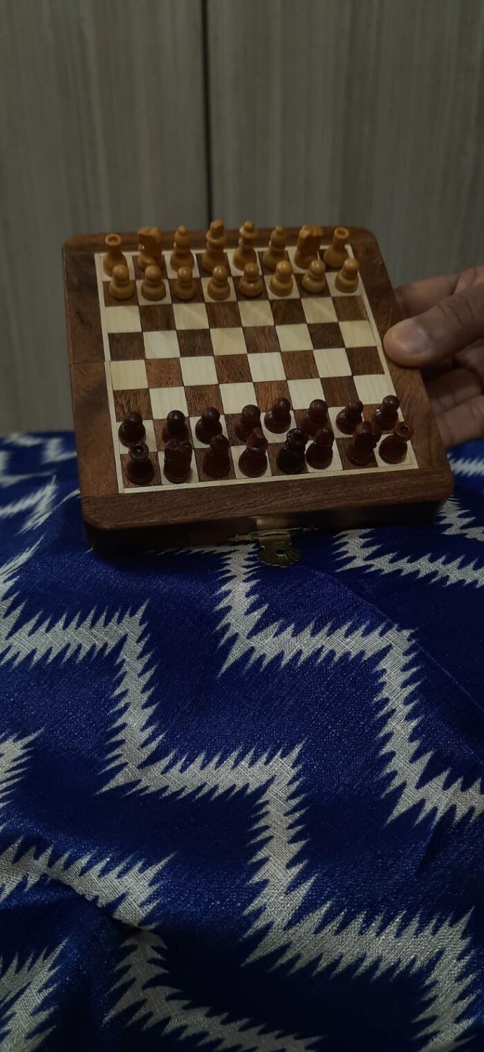 Wooden Magnetic Folding Chessboard