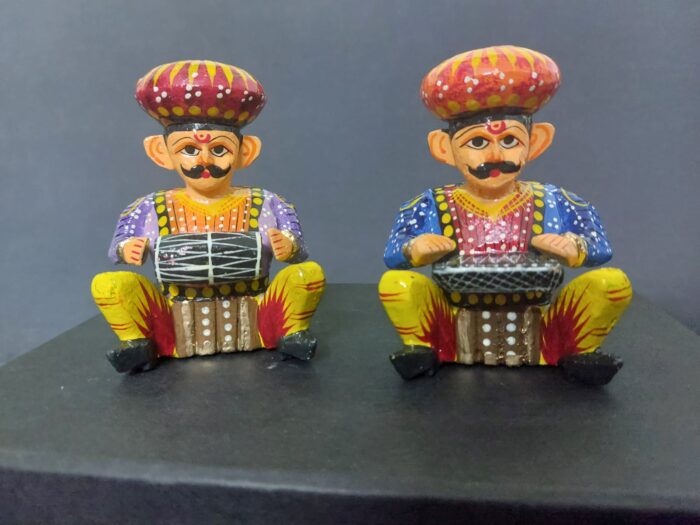 Rajasthani Wooden Bawla Musician Set-