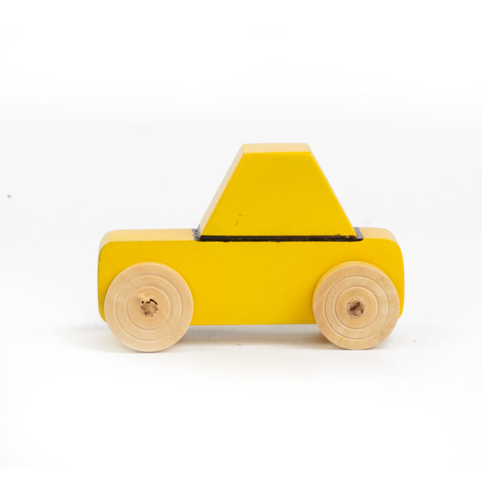 Wooden Sports Car - Yellow