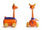 Wooden Giraffe Car - Orange