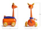 Wooden Giraffe Car - Orange