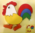 Wooden Board Puzzle - Cock