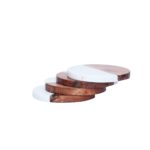 Wooden Marble Coasters (Set of 4)